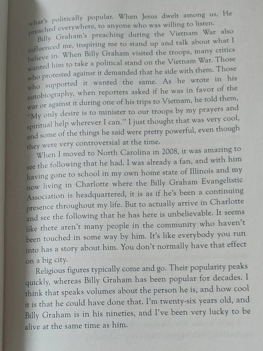 FALL READING: BILLY GRAHAM AND ME